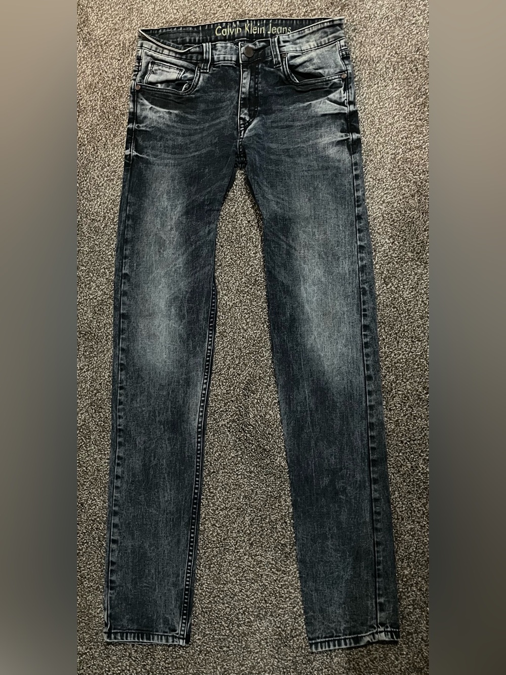 Calvin Klein Jeans Men's Skinny Washed Black Denim
